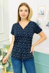154687 Desenli V Yaka Tshirt